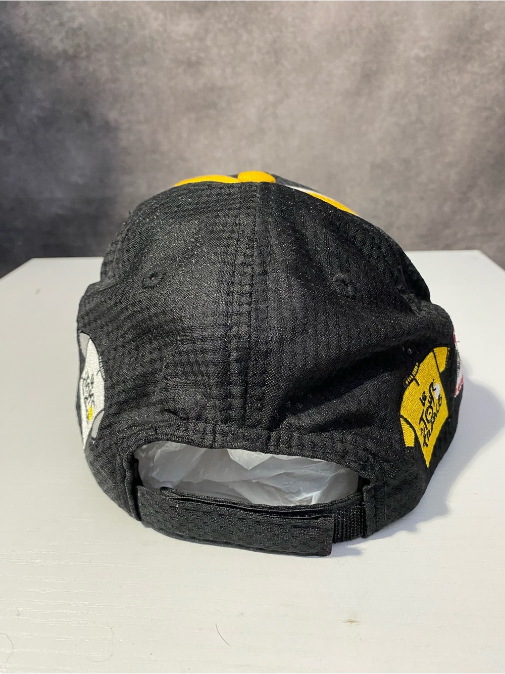 Tour de France Cycling Hat Cap Black Yellow Embroidered 4 Jerseys Strapback - Picture 3 of 6